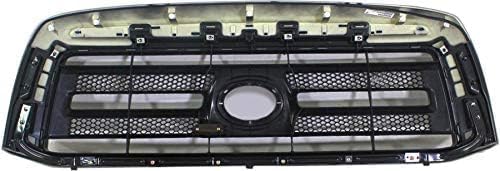 Front Grille Assembly Primed Shell And Insert Direct Replacement Compatible With 2010-2013 Toyota Tundra TO1200345 531000C240C0