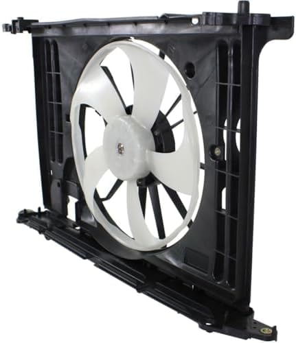 Front Radiator Cooling Fan Assembly Plastic Direct Replacement Compatible with 2009-2013 Toyota Corolla TO3115156 167110T040-PFM