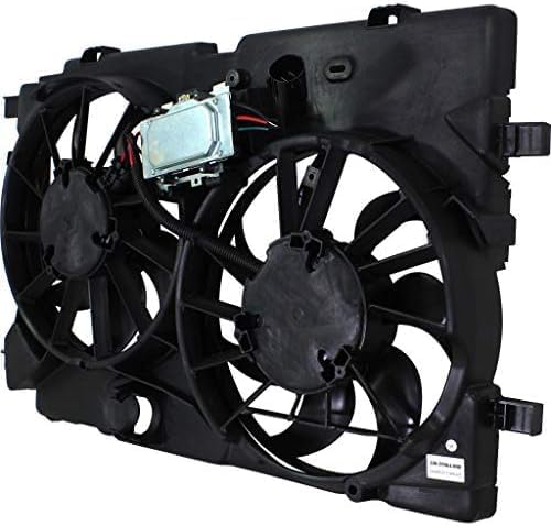 Front Radiator Dual Cooling Fan Assembly Plastic Direct Replacement Compatible with 2010-2012 Ford Fusion/Lincoln MKZ FO3115181 9E5Z8C607C
