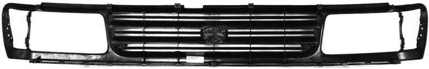 Front Grille Assembly Painted Gray Shell And Insert With Headlight Holes & Emblem Provision Direct Replacement Compatible With 1993-1998 Toyota T100 TO1200191 5311134010