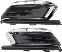 Set Of 2 Front Fog Light Cover Plastic Left Driver & Right Passenger Side Direct Replacement Compatible With 2015 Chevrolet Cruze / 2016 Cruze Limited GM1039184 GM1038184