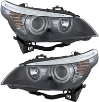 Set Of 2 Front Headlight Assembly Right Passenger & Left Driver Side Direct Replacement Compatible With 2008-2010 BMW 5-Series BM2503142 BM2502142 63127177732 63127177731