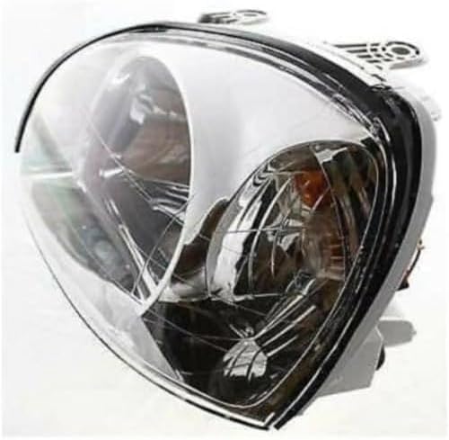 Set Of 2 Front Head Light Assembly Plastic Left Driver & Right Passenger Side Direct Replacement Compatible With 2001-2003 Hyundai Santa Fe HY2502121 HY2503121 9210126050 9210226050
