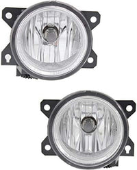 Set Of 2 Front Fog Lights Assembly Plastic Left Driver & Right Passenger Side Direct Replacement Compatible With 2016-2021 Honda Civic / 2018-2020 Fit HO2593143 HO2592143