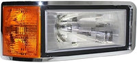 Set Of 2 Front Head Light Assembly Halogen Right Passenger And Left Driver Side Direct Replacement Compatible With 1993-2005 Mack CH / 1991-2007 CL MK2503100 MK2502100 25163253