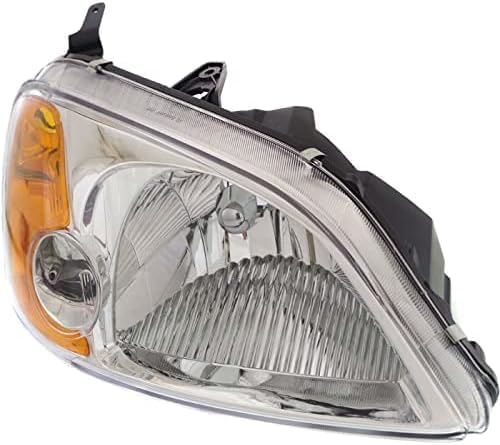 Set Of 2 Front Head Light Lens And Housing Right Passenger & Left Driver Side Direct Replacement Compatible With 2001-2003 Honda Civic HO2519102 HO2518102 33101S5PA01