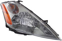 Set Of 2 Front Head Light Assembly With Chrome Interior Left Driver & Right Passenger Side Direct Replacement Compatible With 2003-2007 Nissan Murano NI2502155 NI2503155