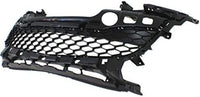 Front Bumper Grille Textured Gray Plastic Direct Replacement Compatible With 2012-2013 Mazda 3 MA1036116 BGV4501T1B