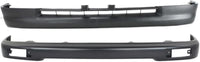 Front Bumper Primed Steel + Lower Valance Panel Textured + Signal Lights Left Driver & Right Passenger Side Direct Replacement Compatible With 1995-1997 Toyota Tacoma TO1002153