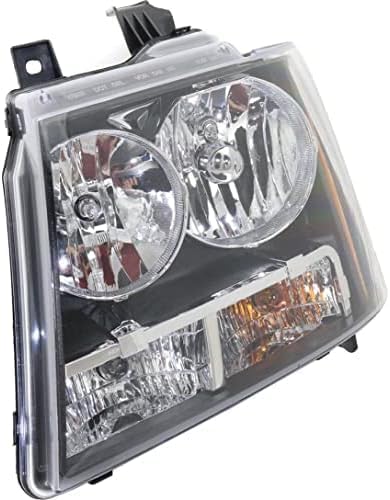 Set Of 2 Front Head Light Composite Assembly Halogen Left Driver & Right Passenger Side Direct Replacement Compatible With 2007-2014 Chevrolet Tahoe GM2502263 GM2503263 22853025