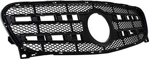 Front Grille Assembly Prime Shell And Insert Plastic Direct Replacement Compatible With 2015-2017 Mercedes Benz GLA250 MB1200188 1568801200