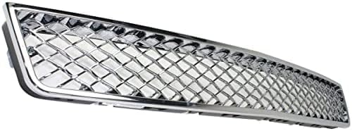 ont Upper & Lower Grilles Chrome Plastic Direct Replacement Compatible With 2007-2013 Chevrolet Avalanche / 2007-2014 Tahoe GM1200590 GM1200609 22830012 15944326