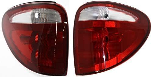 Set Of 2 Tail Lights Lens And Housing Right Passenger & Left Driver Side Direct Replacement Compatible With 2001-2003 Chrysler Town & Country CH2801140 CH2800140 68241332AA 68241333AA
