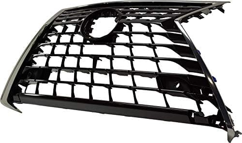 Front Grille Assembly Painted Silver Gray Plastic Direct Replacement Compatible With 2018-2019 Lexus NX300 / NX300h LX1200198 5310178140