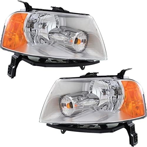 Set of 2 Front Headlight Assembly Right Passenger & Left Driver Side Direct Replacement Compatible With 2005-2007 Ford Freestyle FO2518104 FO2519104 6F9Z13008B 6F9Z13008A