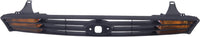 Front Grille Primed Shell And Insert With Amber Turn Signal Lights Direct Replacement Compatible With 2000-2004 Ford Focus FO2560102 YS4Z13200BA