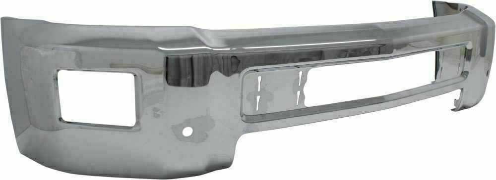 Front Bumper Chrome + Lower Valance + Fog Lamp Left Driver and Right Passenger Side Direct Replacement Compatible With 2015-2019 Chevrolet Silverado 2500HD 3500HD GM1002850
