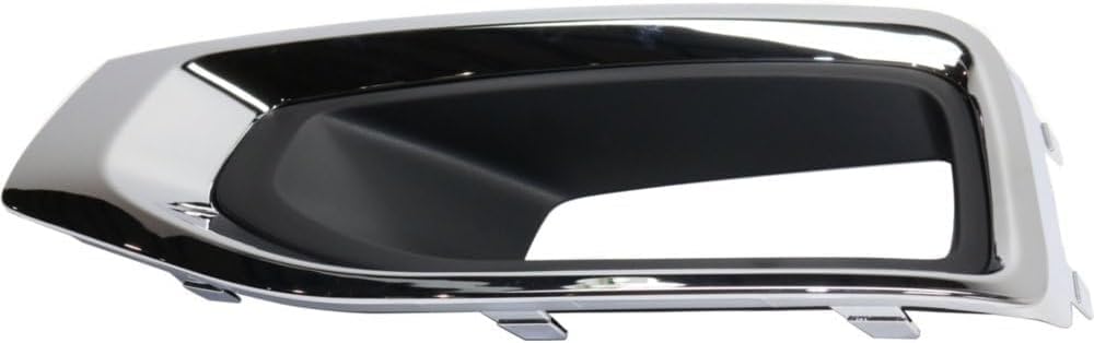 Front Fog Light Molding Primed With Chrome Bezel Right Passenger Side Direct Replacement Compatible With 2015-2020 GMC Yukon/XL GM1039187 22936427