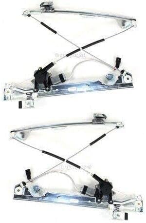 Rear Power Window Regulators With Motor Left And Right Side Direct Replacement Compatible With Chevrolet Silverado & GMC Sierra 1500 2007-2013 / 2500HD 3500HD 2007-2014 GM1551129
