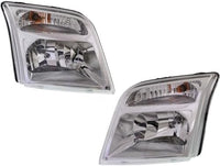 Set Of 2 Front Headlight Assembly Halogen Right Passenger & Left Driver Side Direct Replacement Compatible With 2010-2013 Ford Transit Connect FO2502296 FO2503296 9T1Z13008D