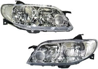 Set Of 2 Front Head Light Plastic Lens And Housing Left Driver & Right Passenger Side Direct Replacement Compatible With 2002-2003 Mazda Protege5 MA2518106 MA2519106