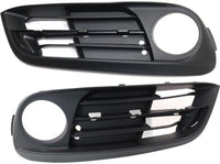 Set Of 2 Front Fog Light Molding Primed Plastic With Holes Left Driver & Right Passenger Side Direct Replacement Compatible With 2014-2016 BMW 5-Series BM1039167 BM1038167 51117331730