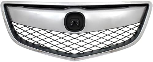 Front Grille Chrome Shell With Primed Insert Direct Replacement Compatible With 2013-2015 Acura RDX AC1200116 71121TX4A01-PFM