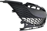 Front Bumper Grille Textured Gray Plastic Direct Replacement Compatible With 2010-2011 Mazda 3 MA1036112 BBM4501T1H