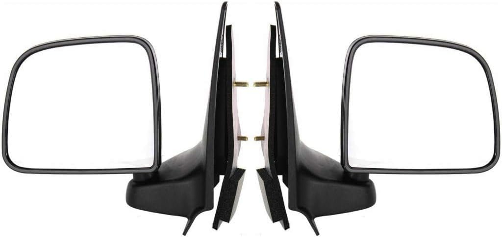 Set Of 2 Front Mirror Manual Folding Non-Heated Textured Left Driver & Right Passenger Side Direct Replacement Compatible With 1993-2005 Ford Ranger / 1994-2002 Mazda FO1320156
