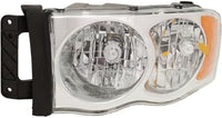 Set of 2 Front Headlight Assembly Halogen Right Passenger & Left Driver Side Direct Replacement Compatible With 2002-2005 Dodge Ram Full Size Pickup CH2503135 CH2503161 CH2502135