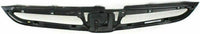 Front Upper Textured + Lower Primed Grille + Chrome Molding Direct Replacement Compatible With 2006-2007 Honda Accord HO1200179 HO1210118 HO1036101 71121SDAA10ZA 71122SDAA10
