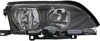 Set Of 2 Front Headlight Assembly Halogen With Black Interior Right Passenger & Left Driver Side Direct Replacement Compatible With 2002-2005 BMW 3-Series BM2502122 BM2503122