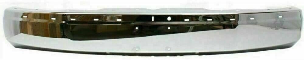 Front & Rear Bumper Chrome Steel + Upper Cover Textured Direct Replacement Compatible With 2003-2023 Chevrolet Express/GMC Savana 1500 2500 3500 GM1103142 GM1000693 GM1002459