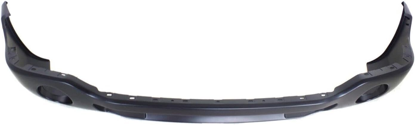 Front Bumper Chrome Steel Without Brackets + Lower Valance Primed With Fog Light Holes Direct Replacement Compatible With GMC Sierra 1500 2500HD 3500 2003-2006 GM1002418 GM1000684