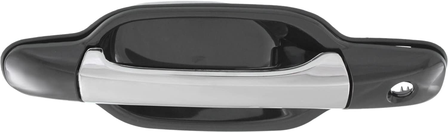 Set of 2 Front Exterior Door Handle Chrome with Smooth Black Right Passenger & Left Driver Side Direct Replacement Compatible with 2004-2012 GMC Canyon/Chevrolet Colorado 8972985350