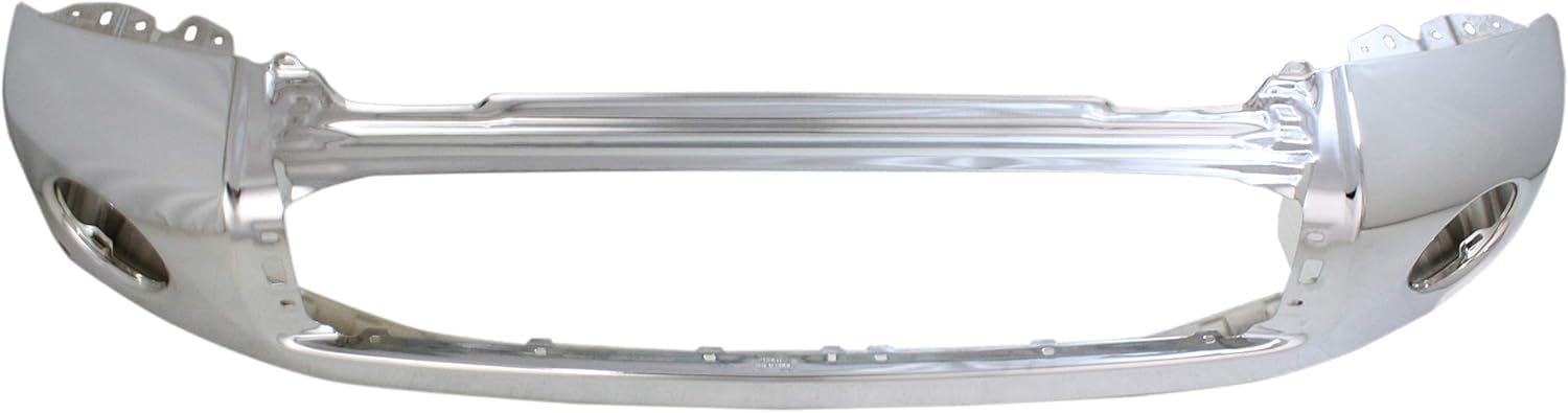 Front Bumper Steel Chrome With Park Assist Sensor Holes Direct Replacement Compatible With 2007-2013 Toyota Tundra TO1002181 521110C901