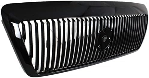 Front Grille Primed Shell and Insert Plastic Direct Replacement Compatible With 2003-2004 Mercury Marauder FO1200409 4W3Z8200AAA
