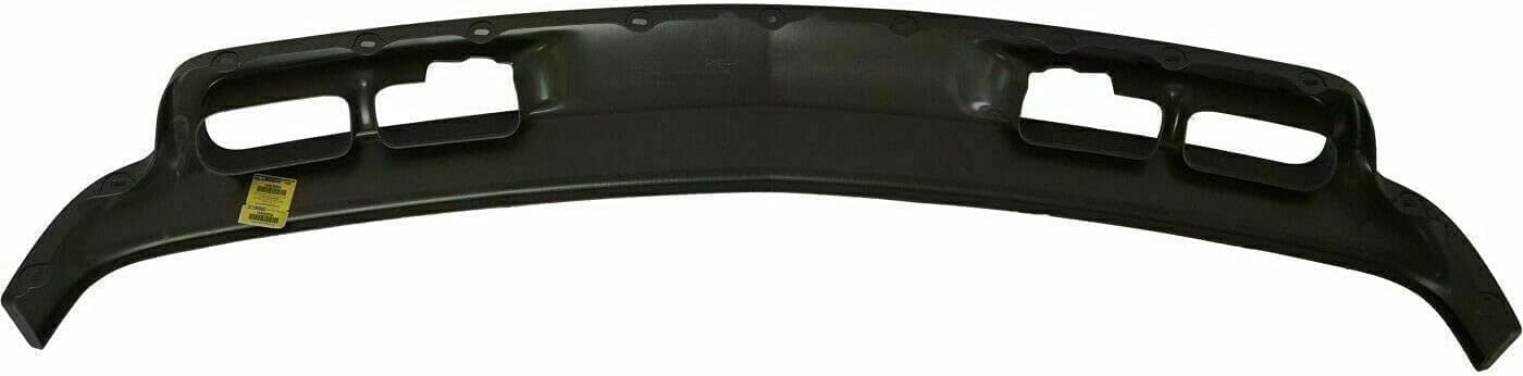 Front Bumper Chrome Without Brackets + Upper Cover + Lower Valance Air Deflector Textured Direct Replacement Compatible With 1999-2002 Chevrolet 1500/2000-2006 Tahoe/Suburban