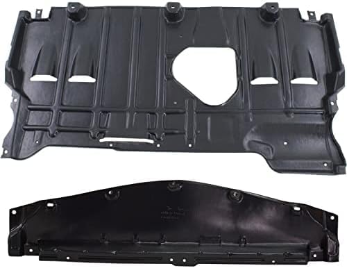 Front & Rear Engine Splash Shield Under Cover Direct Replacement Compatible with 2010-2013 Mazda 3 MA1228113 MA1228112 BBM456112E BBM456110C
