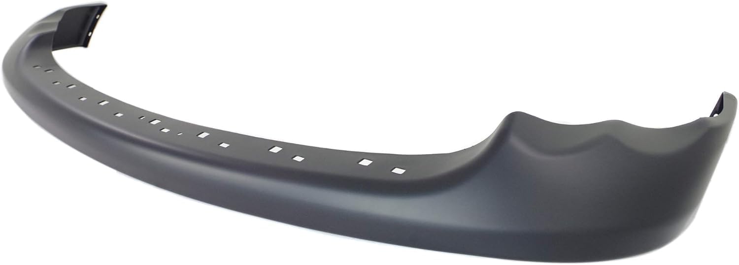 Front Bumper Chrome Steel + Upper Cover Primed + Lower Valance Air Dam Textured + Brackets Left & Right Side Direct Replacement Compatible With 2002-2005 Dodge Ram 1500 CH1002383