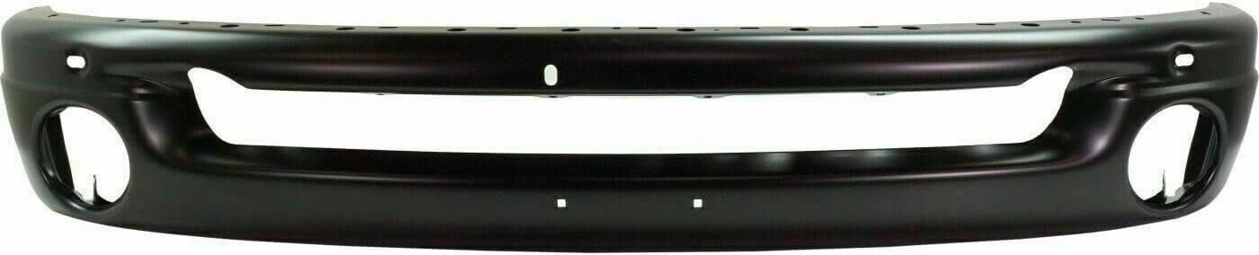 Front Bumper + Upper Cover + Molding Step Pad + Lower Valance + Fog Lights Assembly & Moldings Right & Left Side Direct Replacement Compatible With 2002-2005 Dodge Ram 1500 2500 3500