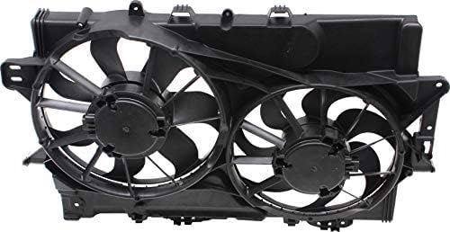 Front Dual Fan Assembly Plastic Direct Replacement Compatible with 2013-2017 GMC Terrain/Chevrolet Equinox GM3115282 25952783-PFM 22780242 22780241