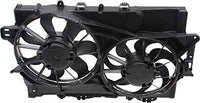 Front Dual Fan Assembly Plastic Direct Replacement Compatible with 2013-2017 GMC Terrain/Chevrolet Equinox GM3115282 25952783-PFM 22780242 22780241