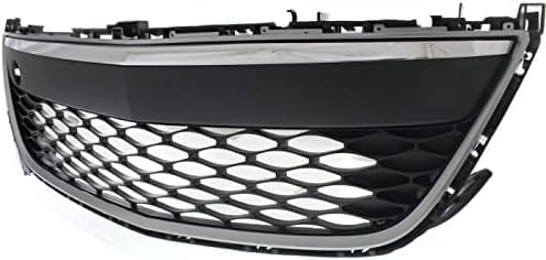 Front Bumper Grille Chrome Plastic Direct Replacement Compatible With 2010-2012 Mazda CX-7 MA1036120 EH45501T0J