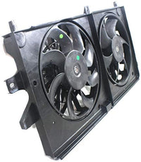 Front Radiator Dual Cooling Fan Assembly Plastic Direct Replacement Compatible with 2004-2008 Pontiac Grand Prix / 2005-2009 Buick Lacrosse GM3115180 89019107-PFM 89018446-PFM