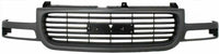 AUTOS PARTS PLUS Front Bumper Chrome + Grille + Upper Cover + Lower Valance Primed + Outer Brace Brackets Direct Replacement Compatible With 1999-2002 GMC Sierra / 2000-2006 Yukon 1500 2500