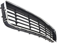 Front Bumper Grille Chrome Shell With Dark Gray Insert Plastic Direct Replacement Compatible With 2006-2011 Chevrolet Impala GM1036106 10333711