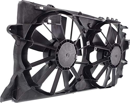 Front Radiator Dual Cooling Fan Assembly Plastic Direct Replacement Compatible with 2010-2014 Ford F-150/2010-2017 Lincoln Navigator/Expedition FO3115184 FO3115213