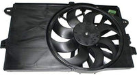 Front Radiator Cooling Fan Assembly Plastic Direct Replacement Compatible with 2012-2019 Fiat 500 FI3115100 68184569AC