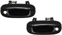 Set of 2 Front Exterior Door Handle Smooth Black with Keyhole Right & Left Side Direct Replacement Compatible with 1994-2001 Dodge Ram 1500/1994-2002 2500 3500 55275022-PFM